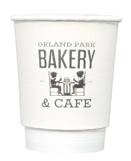 Orland Park Bakery custom double wall paper cup