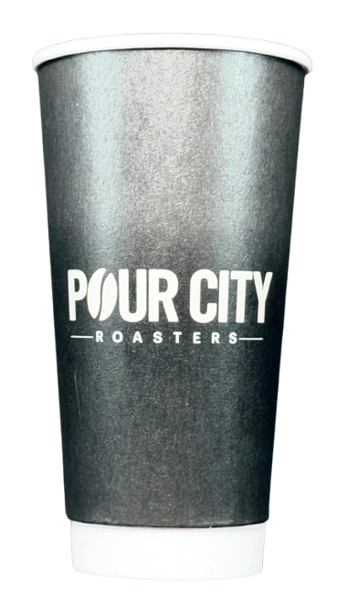 Pour City Roasters custom double wall paper cup